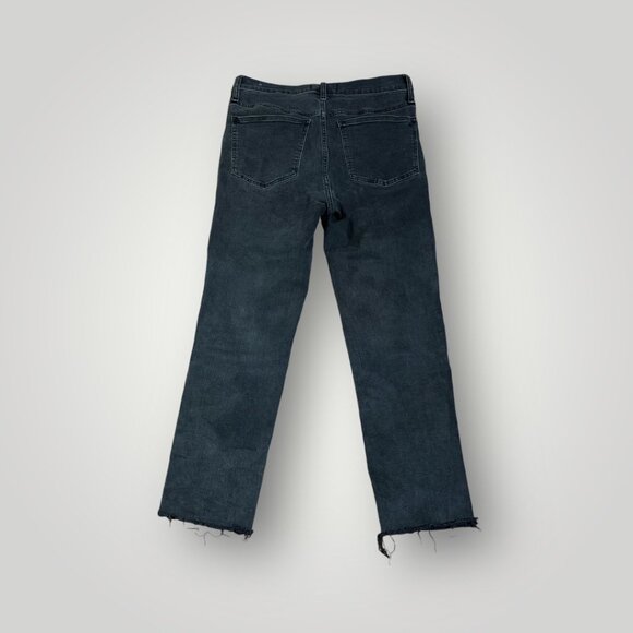 Madewell Denim - Madewell Womens Stovepipe Jeans Size 28 Charcoal Gray Wash Denim Raw Hem